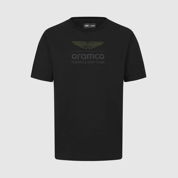 Aston Martin Aramco Playera Negra Stealth Oficial 2025
