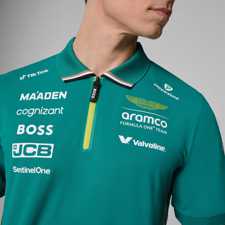 Camiseta Polo Aston Martin Oficial 2025 Detalle