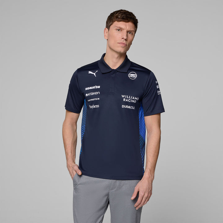 Camiseta Polo Atlassian Williams Racing Oficial 2025 Frente