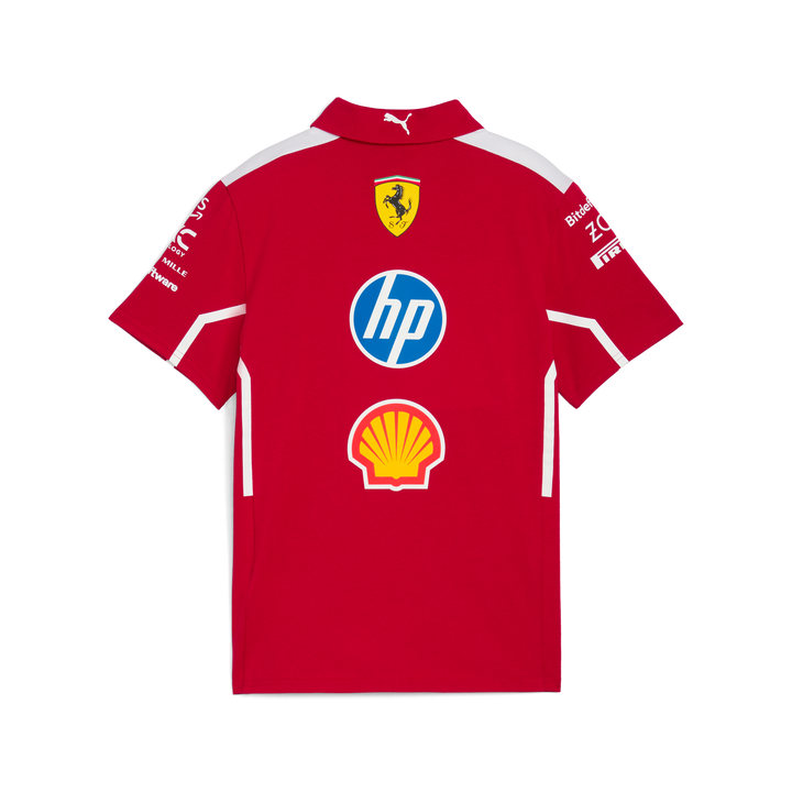 Camiseta Polo Mujer Ferrari Oficial 2025 Espalda