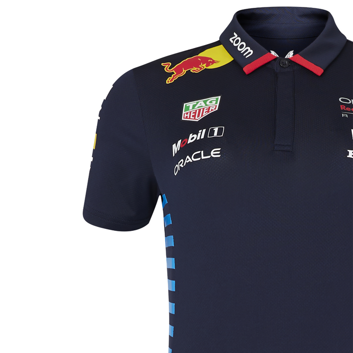 Camiseta Polo Mujer Red Bull Racing Oficial 2024 Hombro Der