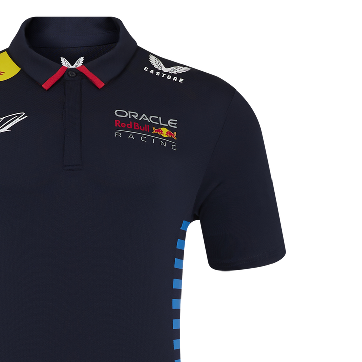 Camiseta Polo Red Bull Racing Max Verstappen Oficial 2024 Hombro Izq