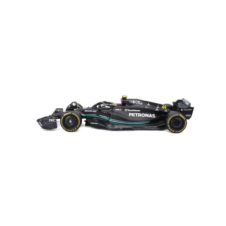 Carro F1 Escala Lewis Hamilton Mercedes AMG Petronas W14 1:24 Monoplaza Izquierdo