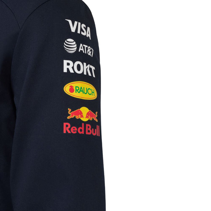 Chamarra Bomber Red Bull Racing Oficial 2025 Detalle Manga