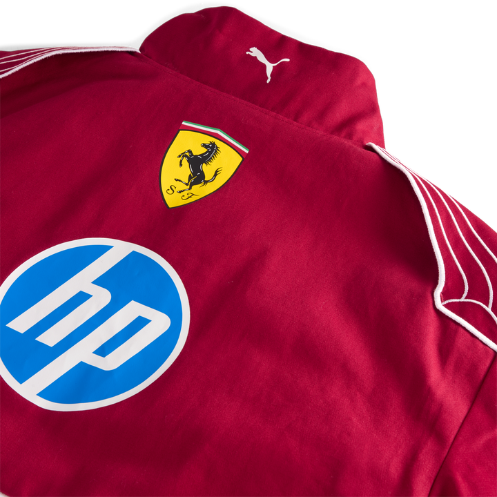 Chamarra Carrera Vintage Ferrari Oficial 2025 Detalle Espalda