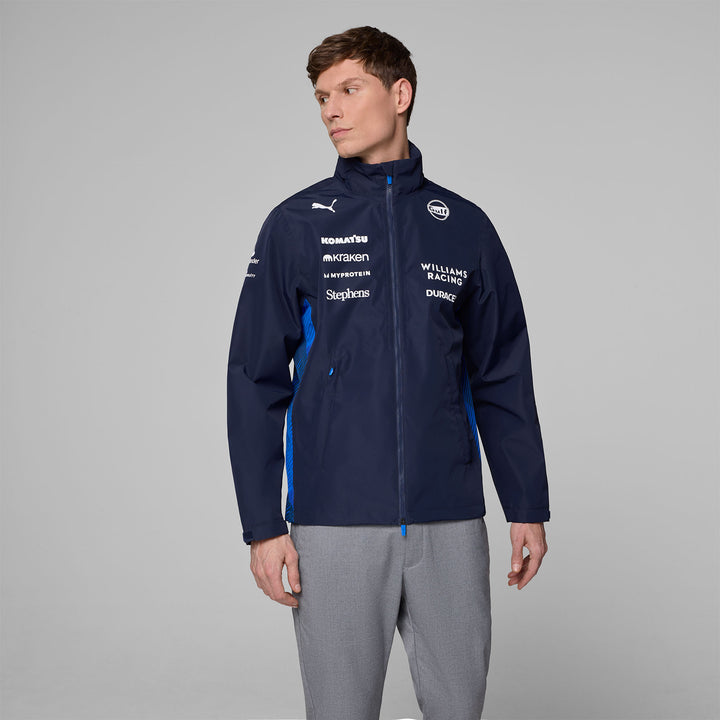 Chamarra Impermeable Atlassian Williams Racing Oficial 2025 Frente