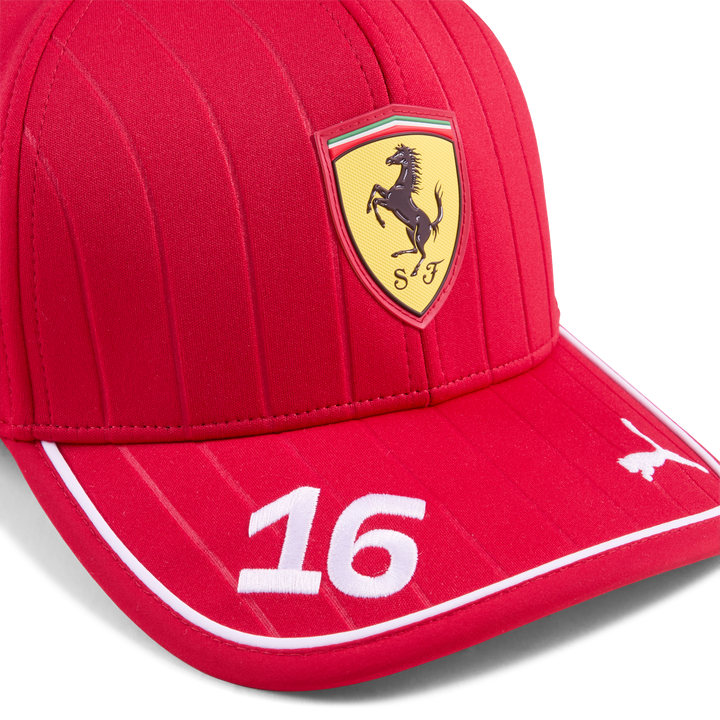 Gorra Ferrari Charles Leclerc Oficial 2025 Detalle