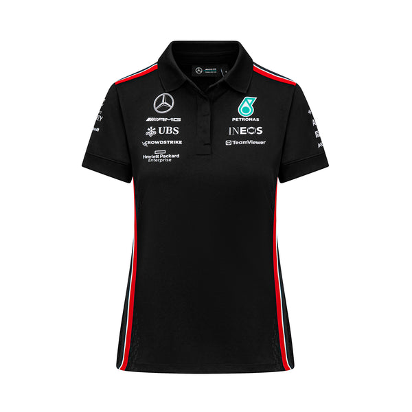 Mercedes AMG Petronas Mujer Camiseta Polo Oficial 2023 Frontal