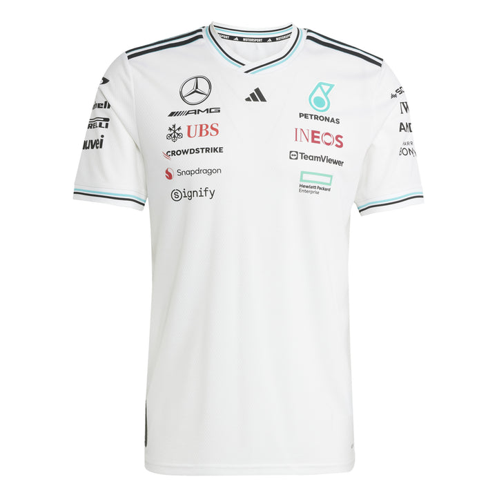 Playera Authentic Mercedes AMG Petronas Oficial 2025 Blanca