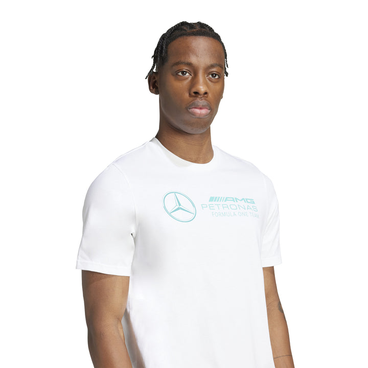 Playera Blanca DNA Logo Mercedes AMG Petronas Detalle