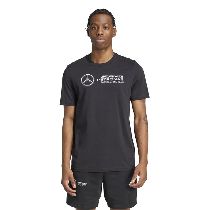 Playera Negra DNA Logo Mercedes AMG Petronas Frente