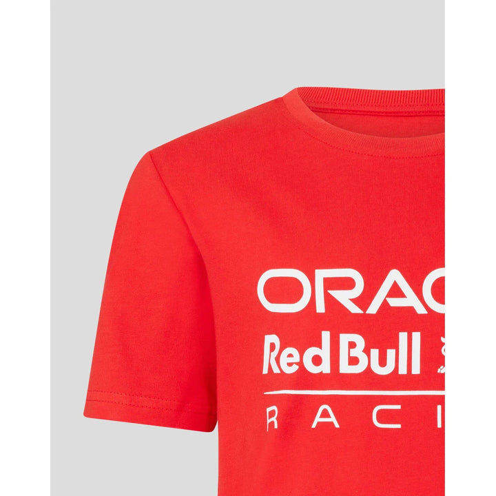 Playera Infantil Red Bull Racing Roja Logo Hombro Der