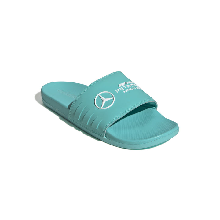 Sandalias Azul Adilette Comfort Mercedes AMG Petronas Detalle Frente