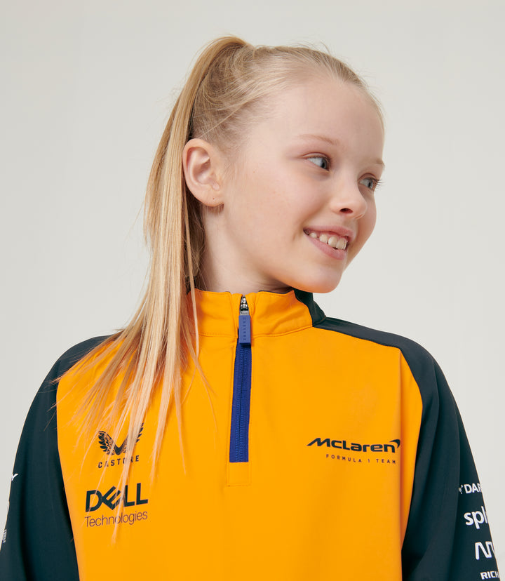 McLaren Chamarra Zipper Oficial Infantil 2022 Detalle Frente